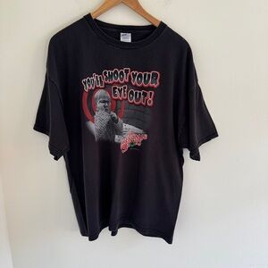 Vintage 90s Y2K A Christmas Story Black Graphic Tee 2XL